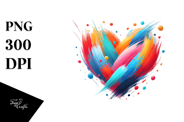 Simple Paintbrush Style Heart PNG