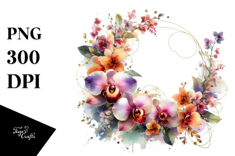 Orchid Clipart Image 8