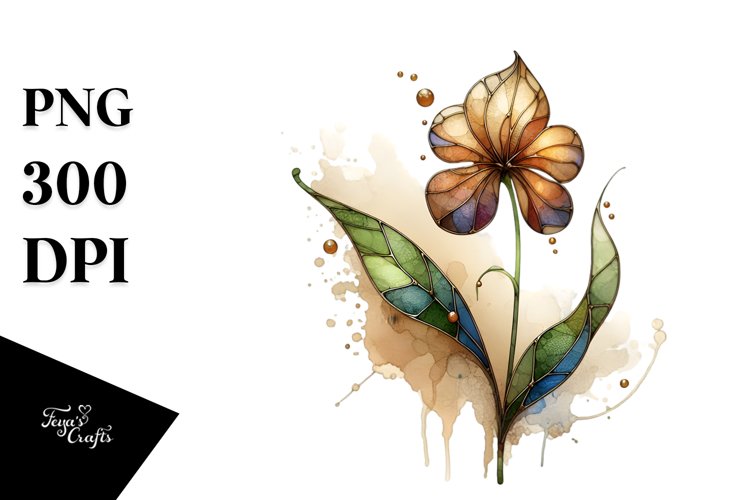 Sweet Pea Stained Abstract Watercolor Splash