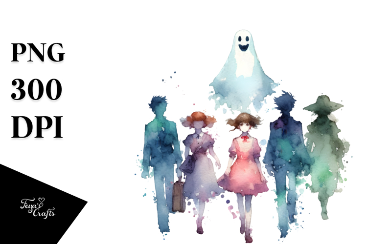 Watercolor Very Simple with Poltergeist, Transparent PNG