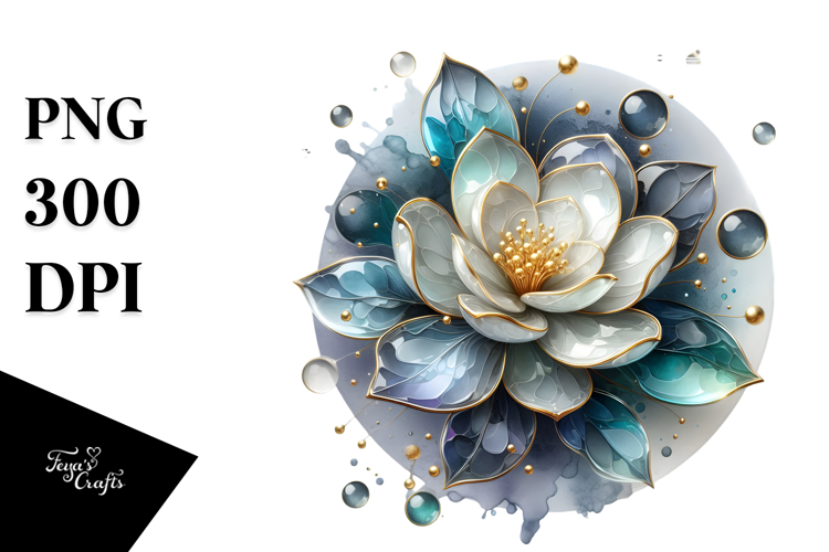 Abstract Gardenia in Material, PNG