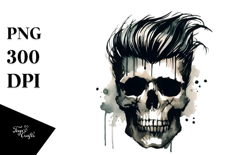 Washed Tom Skull,High-Res PNG