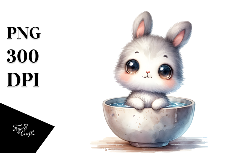 Cute Smiling Watercolor Sitting