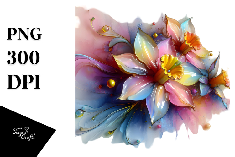 Glossy Daffodil Transparent PNG