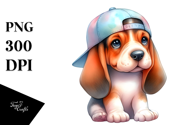 Expressive Bloodhound with Crazy Haircut, Transparent PNG