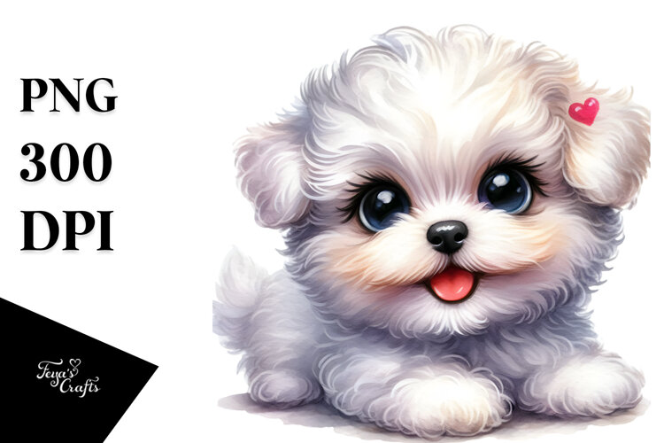 Adorable Bichpoo, Transparent PNG example image 1