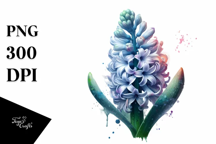 Abstract Watercolor Hyacinth Material