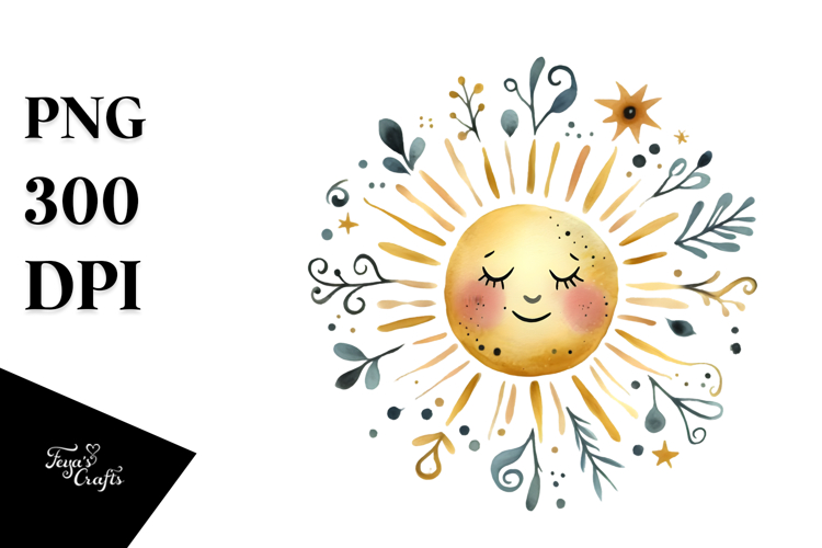 Whimsical Simple Sun PNG example image 1