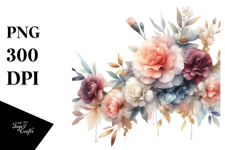 Abstract Horizontal Frame Watercolor Sublimation Clipart