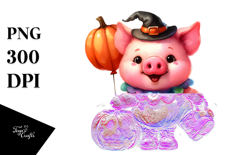 Vibrant Baby Pig Halloween