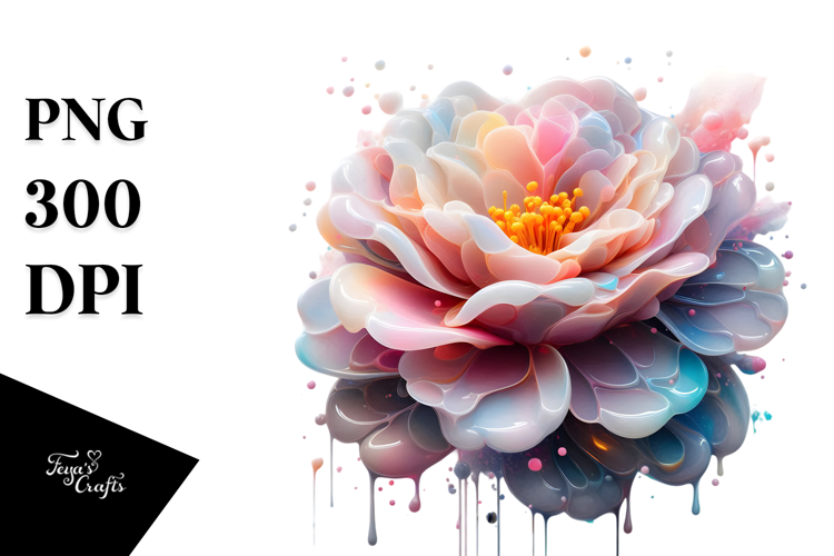 Pastel Glossy Camellia