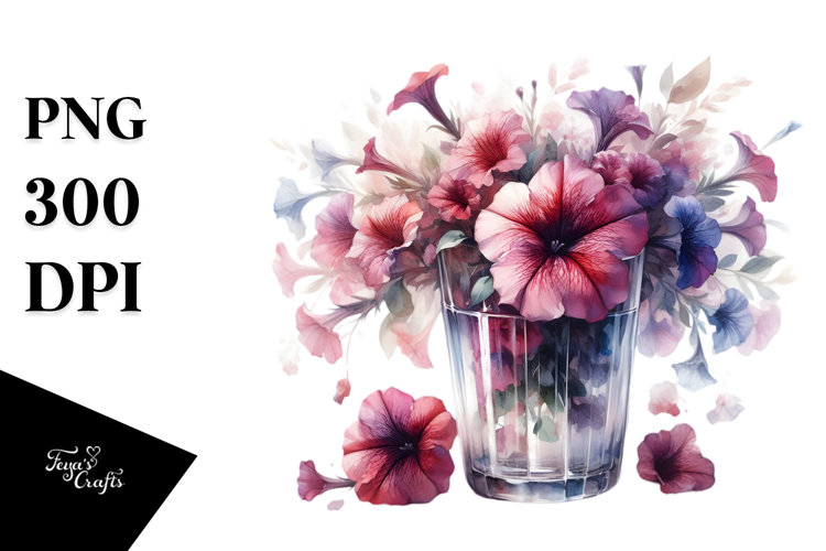 Vivid Petunia Art Piece