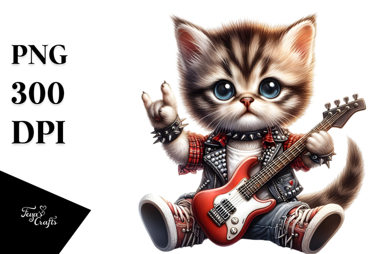 Energetic Baby Kitten, High-Res PNG