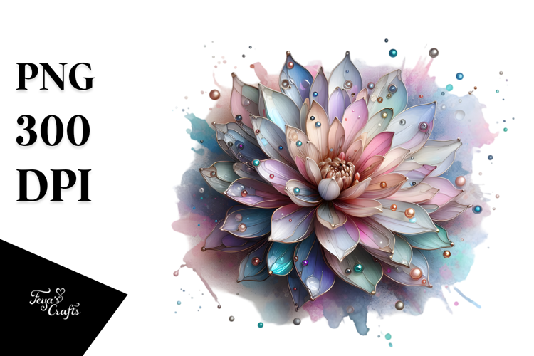 Shiny Dahlia with -Like Material PNG