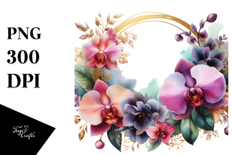 Orchid Clipart Image 7