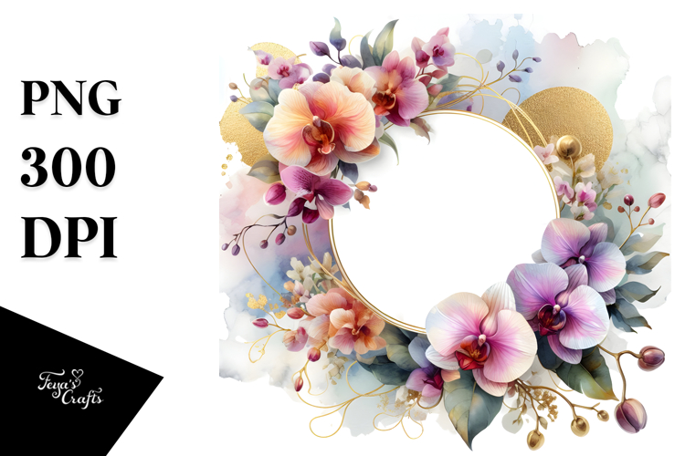 Orchid Clipart Image 6