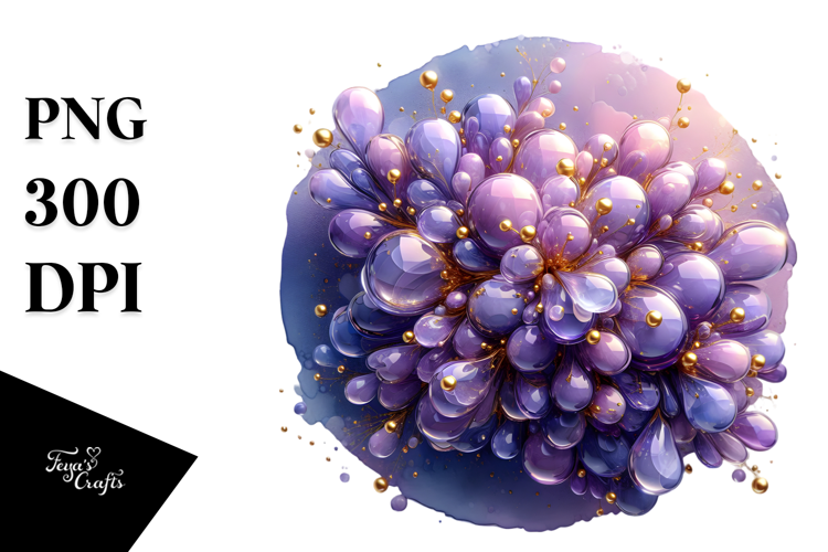 Abstract Lilac in Material, PNG