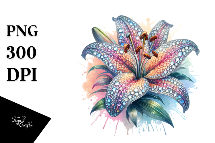 Detailed Lily Diamonds,High-Res PNG
