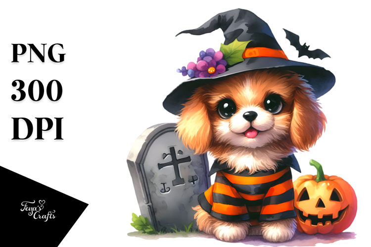 Vibrant Halloween Dog Clipart