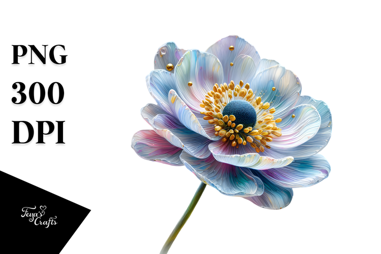 Anemone, Watercolor PNG