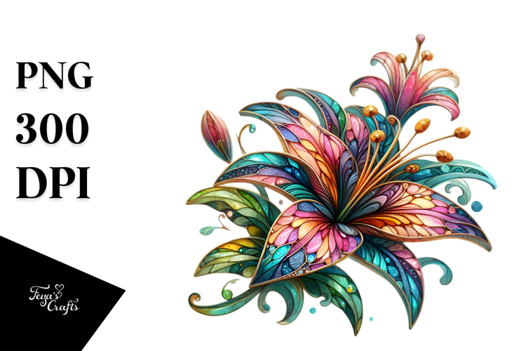Glossy Wooden Lily,High-Res PNG