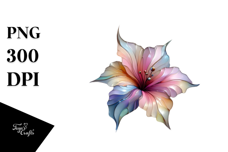 Glossy Petunia with -Like Material PNG