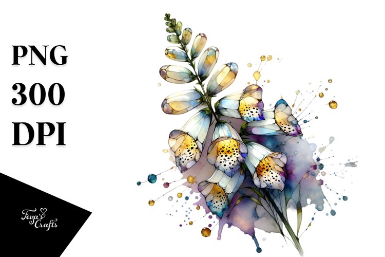 Abstract Foxglove Splash Clipart