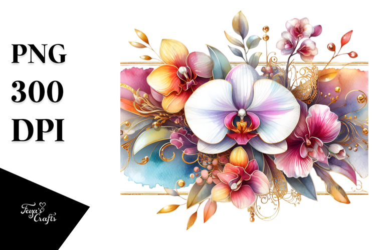 Orchid Clipart Image 6