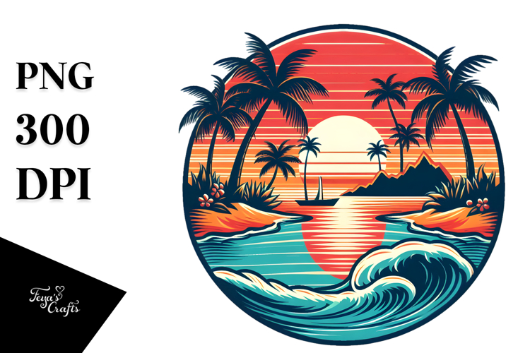 Sunset Vector Image 7