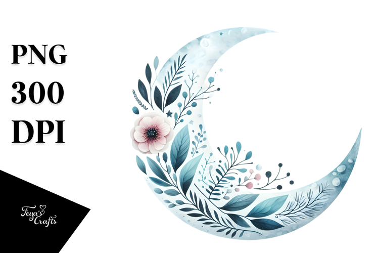Smiling Whimsical Half Moon, Transparent PNG