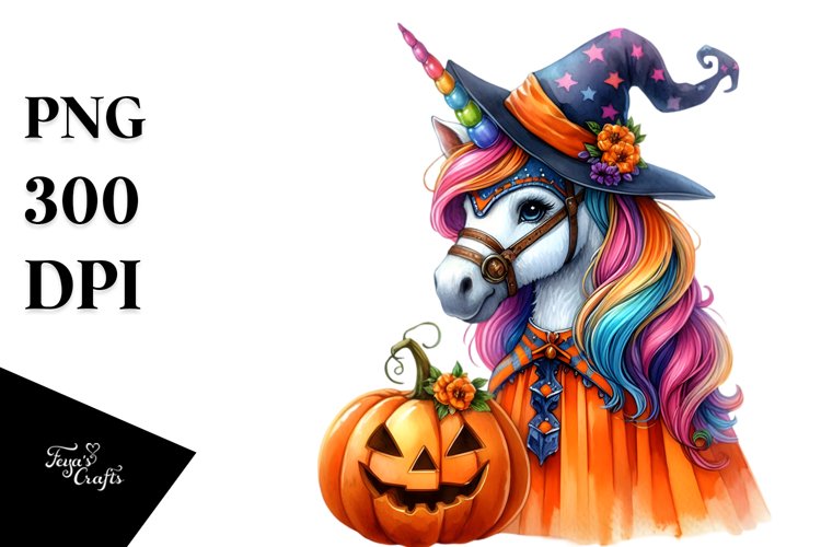 Cute Unicorn Halloween Clipart
