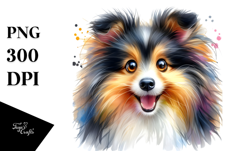 Creative Baby Shetland Sheepdog PNG