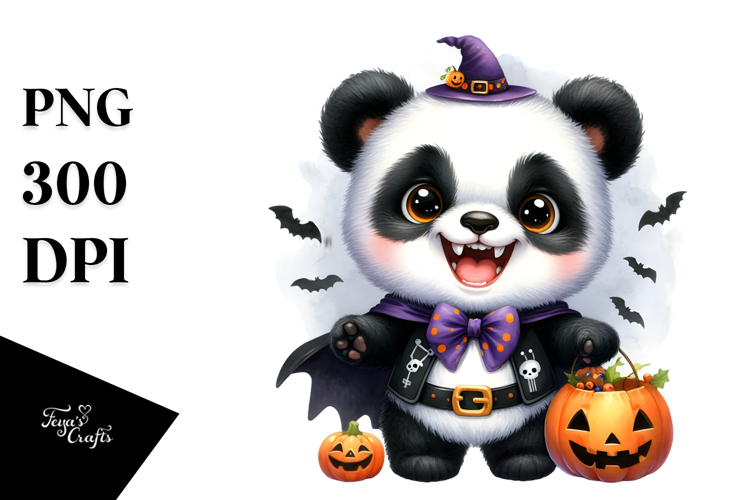 Baby Panda for Halloween, Transparent PNG