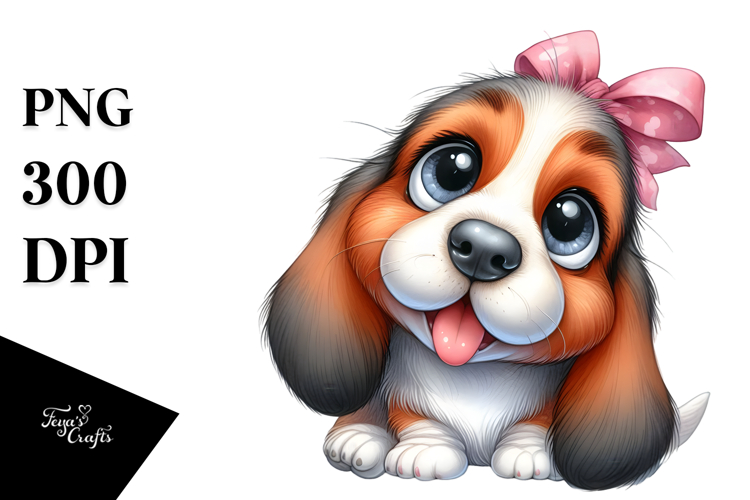 Happy Baby Basset Hound PNG