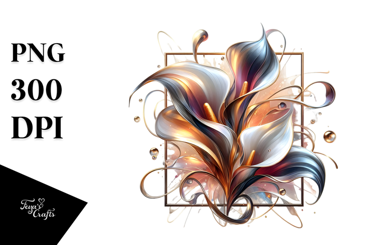 Abstract Shiny Calla Lily PNG