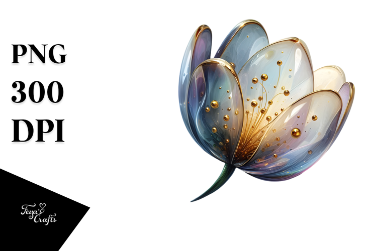 Abstract Tulip in Material, PNG