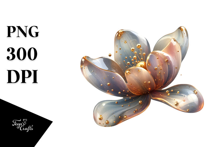 Abstract Glossy Tulip, PNG example image 1