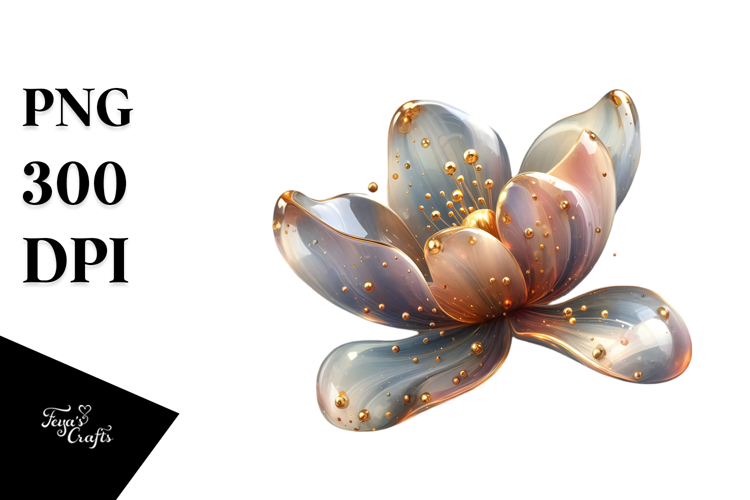 Abstract Glossy Tulip, PNG