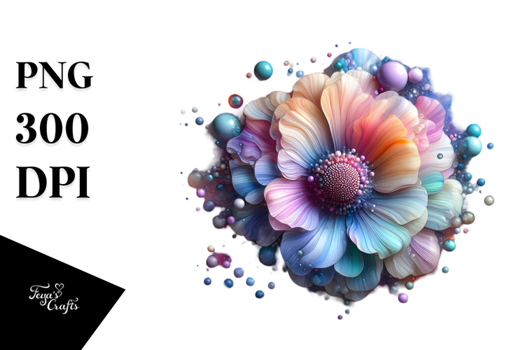 Abstract Vibrant Anemone PNG