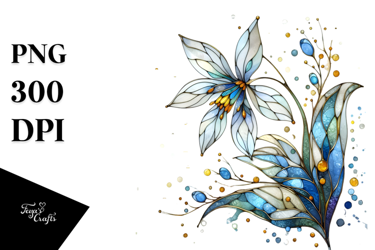 Abstract Stained Snowdrop PNG