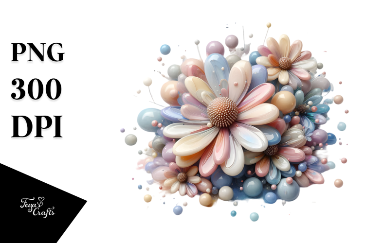 Abstract Shiny Dahlia Made of , Transparent PNG