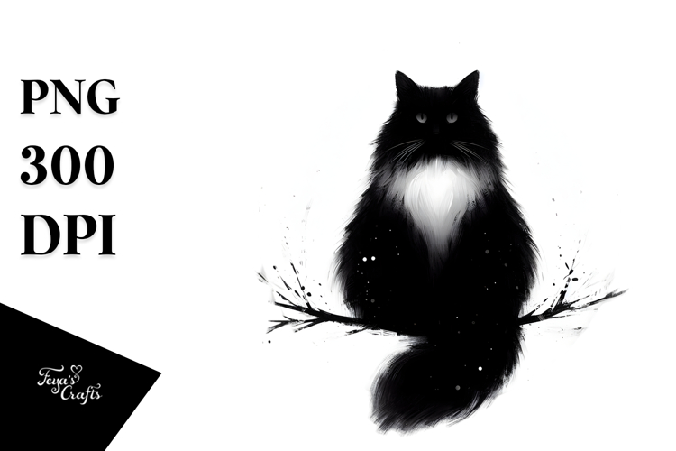 Black Cat Digital Painting