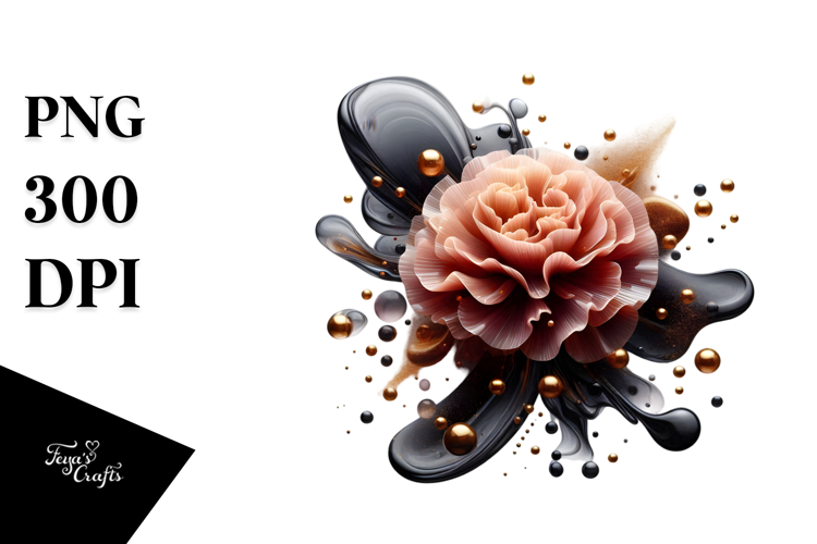Glossy Carnation Splash PNG