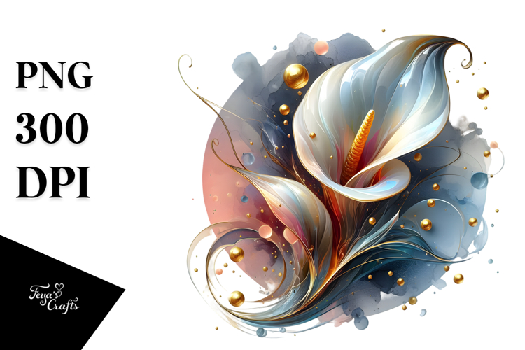 Abstract Calla Lily PNG example image 1