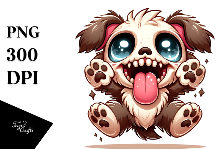 Cute Skeletton Cartoon with Tongue-Out