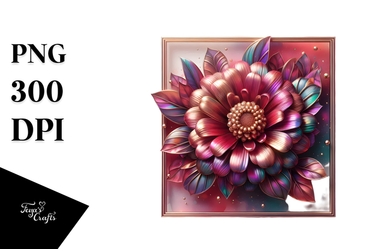 Glossy Zinnia, PNG
