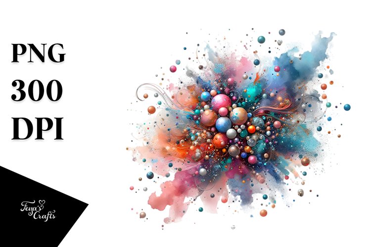 Colorful Watercolor Particles example image 1