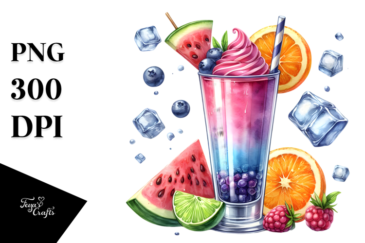 Watercolor Cocktail Clipart