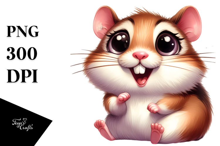 Funny Hamster Sitting PNG
