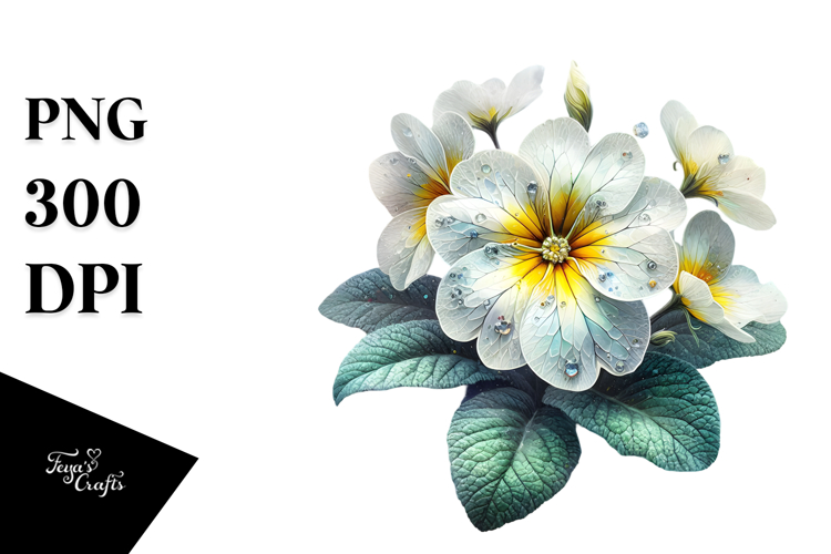 Primrose, Watercolor PNG